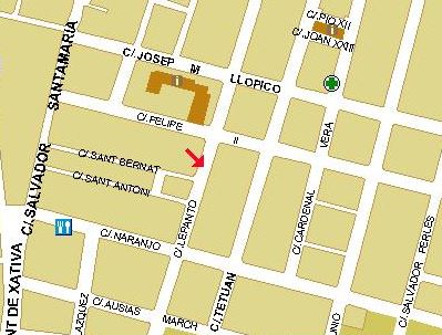 Plano de la Calle del Centro Parroquial